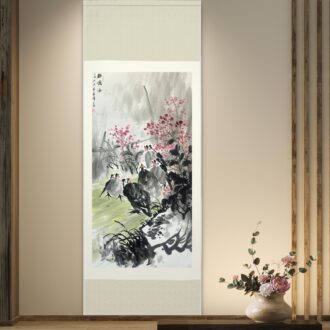 Birds among Blooming Flowers